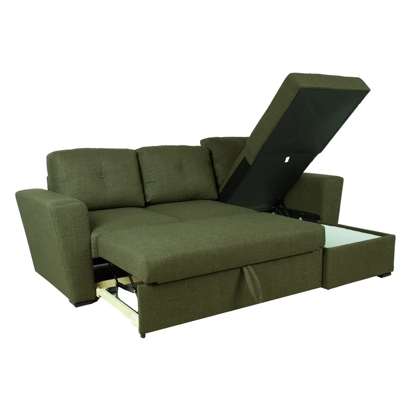 Hjørnesovesofa Korsvik - Grøn - Møbler - Sofaer - Sovesofaer