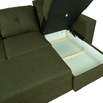 Hjørnesovesofa Korsvik - Grøn - Møbler - Sofaer - Sovesofaer