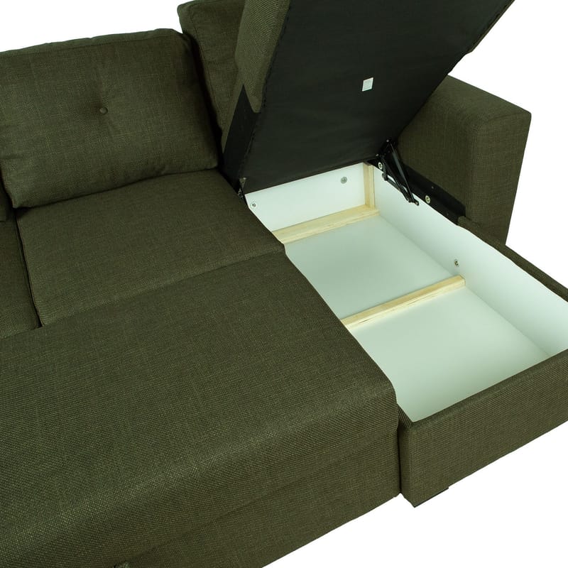 Hjørnesovesofa Korsvik - Grøn - Møbler - Sofaer - Sovesofaer