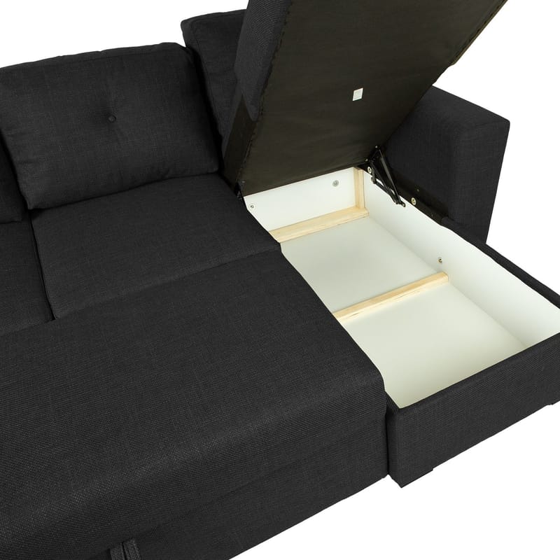 Hjørnesovesofa Korsvik - Mørkegrå - Møbler - Sofaer - Sovesofaer