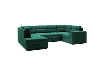 Sektionssofa Eltap Blewett 299x198x82 cm - Lukso 35, Grøn, Venstre - Møbler - Sofaer - Sovesofaer - Hjørnesovesofa