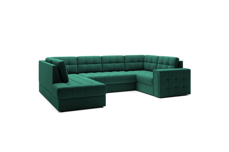 Sektionssofa Eltap Blewett 299x198x82 cm - Lukso 35, Grøn, Venstre - Møbler - Sofaer - Sovesofaer - Hjørnesovesofa