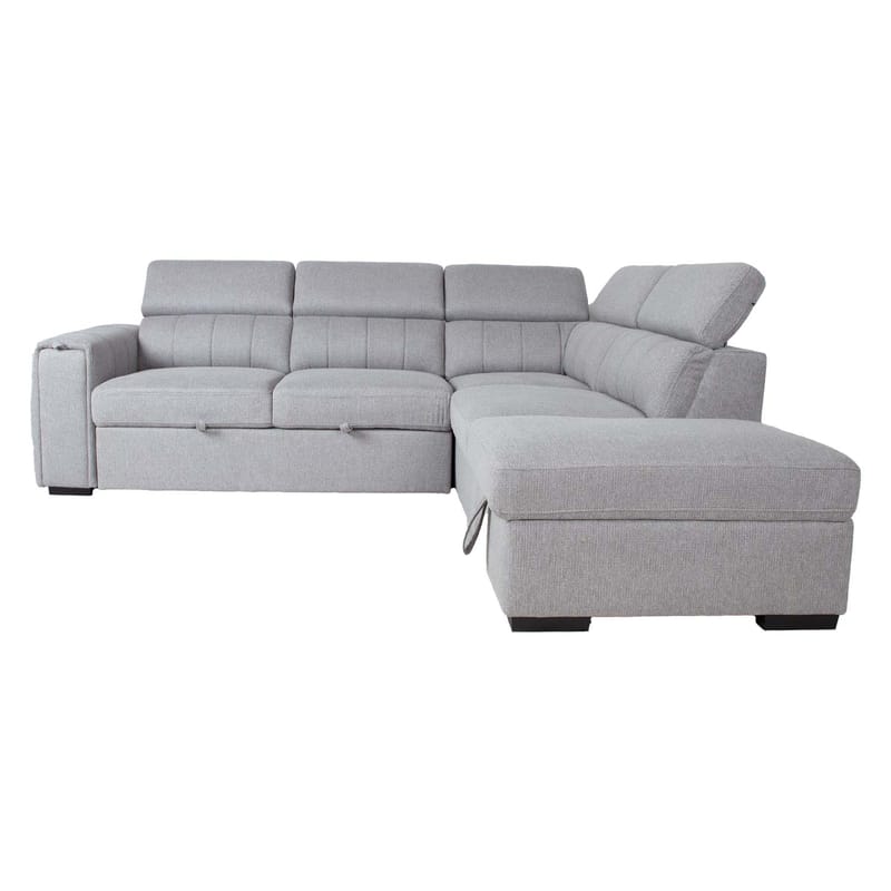 Hjørnesovesofa Selmar Højre - Grå - Møbler - Sofaer - Sovesofaer