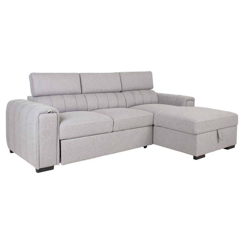 Hjørnesovesofa Selmar Højre - Grå - Møbler - Sofaer - Sovesofaer