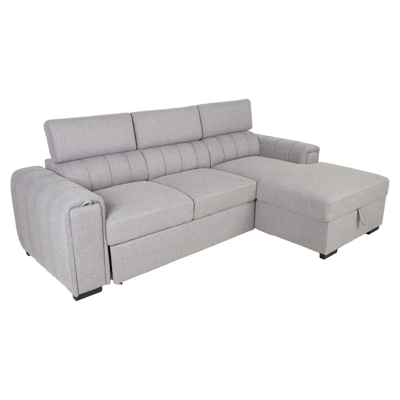 Hjørnesovesofa Selmar Højre - Grå - Møbler - Sofaer - Sovesofaer