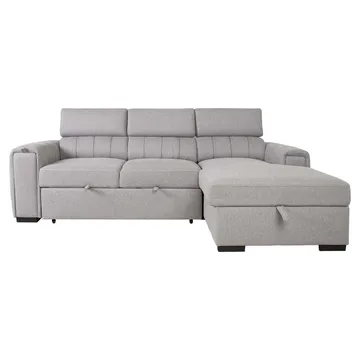 Hjørnesovesofa Selmar Højre - Grå - Møbler - Sofaer - Sovesofaer