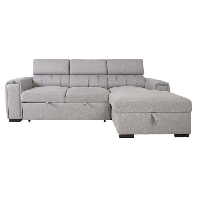 Hjørnesovesofa Selmar Højre - Grå - Møbler - Sofaer - Sovesofaer