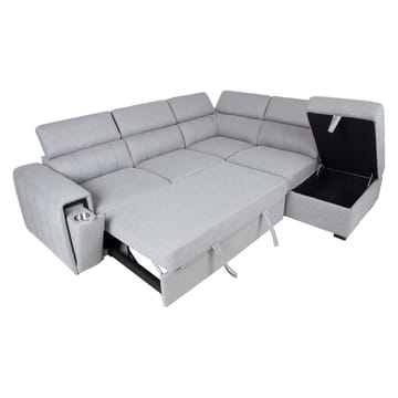 Hjørnesovesofa Selmar Højre - Grå - Møbler - Sofaer - Sovesofaer