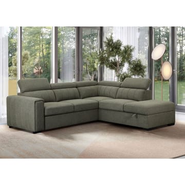 Hjørnesovesofa Selmar Højre - Lysegrøn - Møbler - Sofaer - Sovesofaer