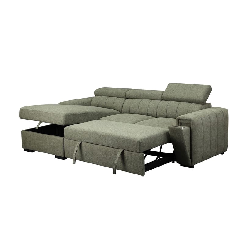 Hjørnesovesofa Selmar Venstre - lysegrøn - Møbler - Sofaer - Sovesofaer