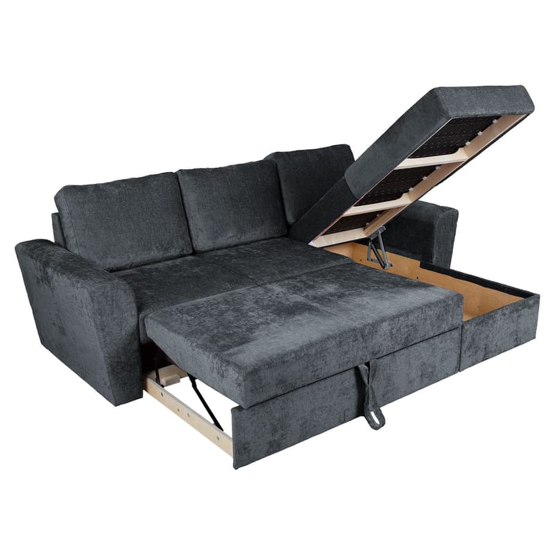 Hjørnesovesofa Tjörnö - Antracit - Møbler - Sofaer - Sovesofaer