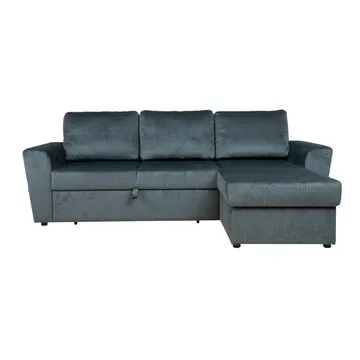 Hjørnesovesofa Tjörnö - Grøn velour - Møbler - Sofaer - Sovesofaer