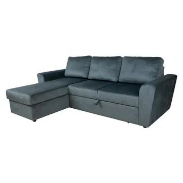Hjørnesovesofa Tjörnö - Grøn velour - Møbler - Sofaer - Sovesofaer