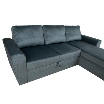 Hjørnesovesofa Tjörnö - Grøn velour - Møbler - Sofaer - Sovesofaer