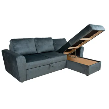 Hjørnesovesofa Tjörnö - Grøn velour - Møbler - Sofaer - Sovesofaer