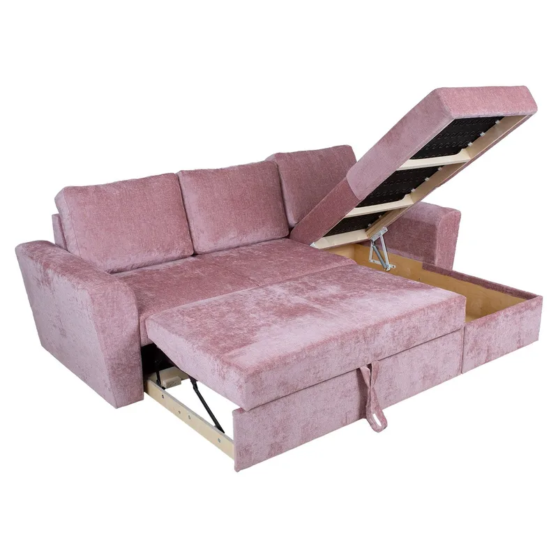 Hjørnesovesofa Tjörnö - Pink - Møbler - Sofaer - Sovesofaer