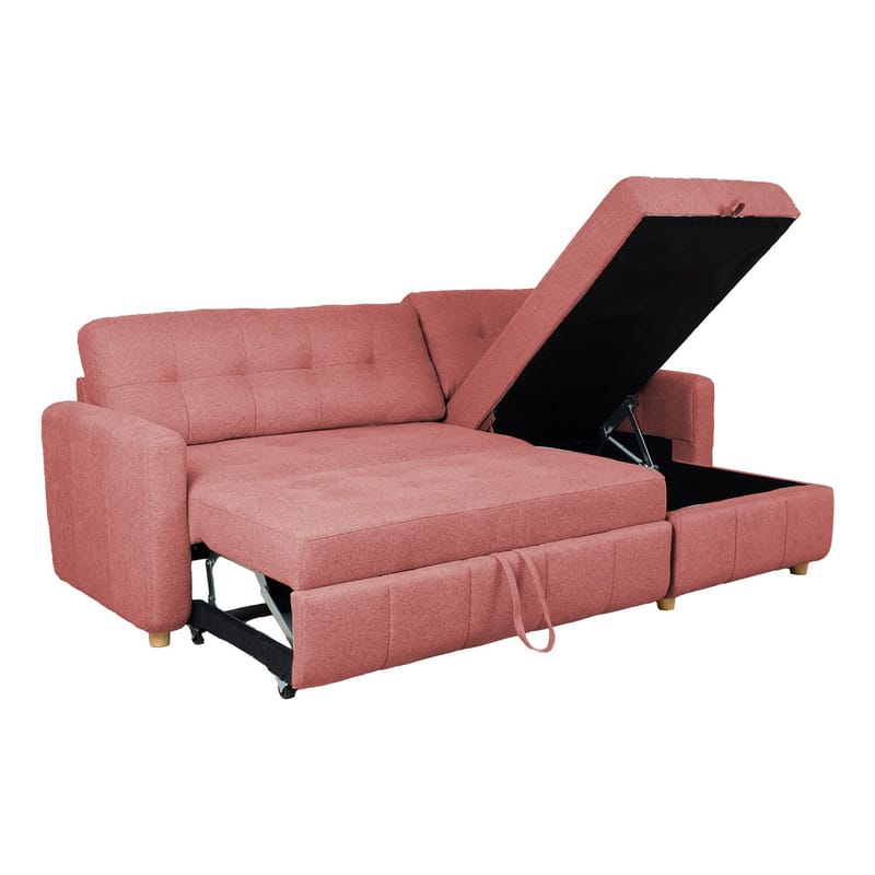 Hjørnesovesofa Porsen - Pink - Møbler - Sofaer - Sovesofaer