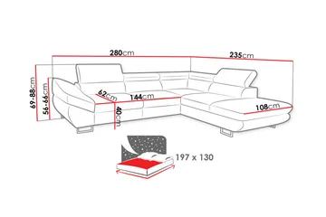 Hjørnesovesofa - Møbler - Sofaer - Sovesofaer