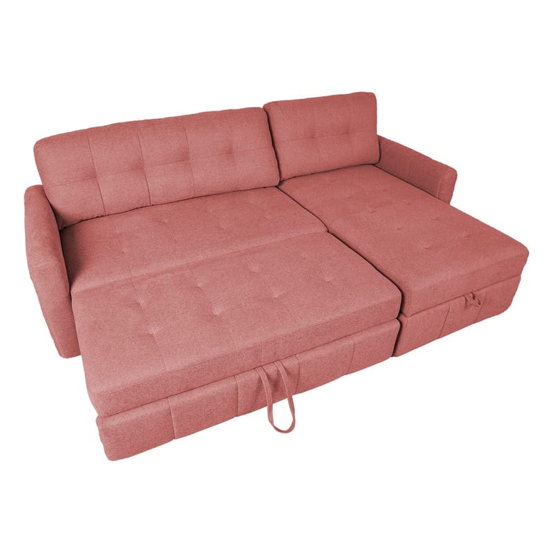 Hjørnesovesofa Porsen - Pink - Møbler - Sofaer - Sovesofaer