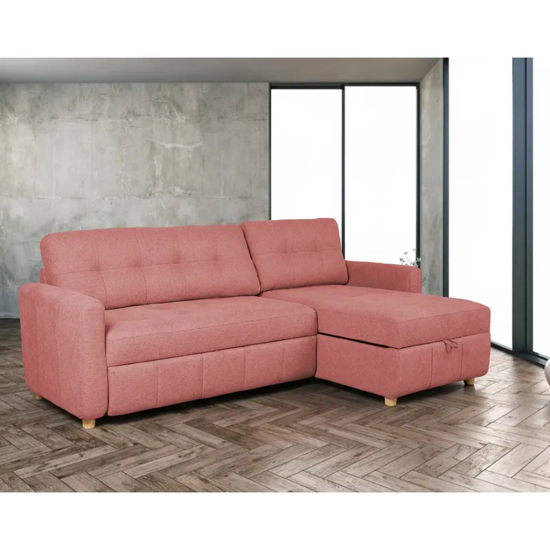 Hjørnesovesofa Porsen - Pink - Møbler - Sofaer - Sovesofaer