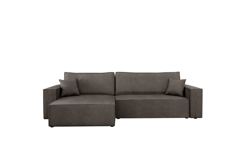 Hobson Sovesofa med Chaiselong 3-personers i Plys, Grå