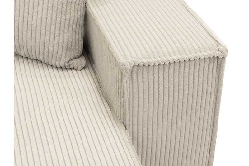 Hobson Sovesofa med Chaiselong 3-personers i Plys - Grå - Møbler - Sofaer - Sovesofaer