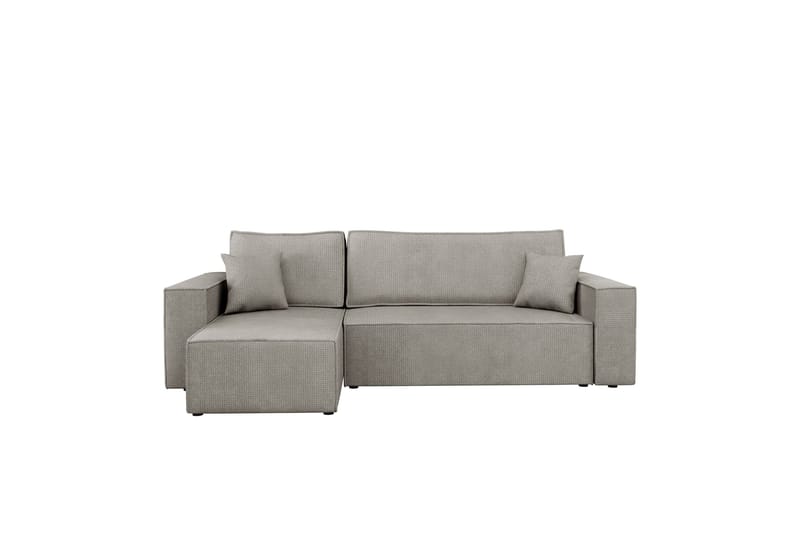 Hobson Sovesofa med Chaiselong 3-personers i Plys, Grå