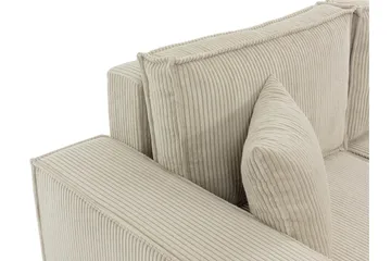 Hobson Sovesofa med Chaiselong 3-personers i Plys - Hvid - Møbler - Sofaer - Sovesofaer
