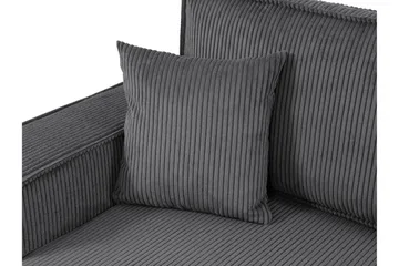 Hobson Sovesofa med Dobbelt Chaiselong 4-personers i Plys - Grå - Møbler - Sofaer - Sovesofaer