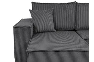 Hobson Sovesofa med Dobbelt Chaiselong 4-personers i Plys - Beige - Møbler - Sofaer - Sovesofaer