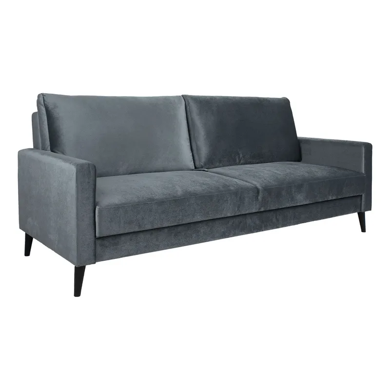 Sovesofa HOME4YOU Anna med opbevaringskasse Grå velour - grå - Møbler - Sofaer - Sovesofaer