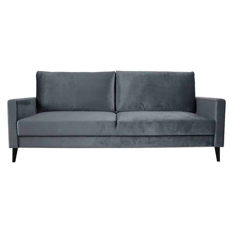 Sovesofa HOME4YOU Anna med opbevaringskasse Grå velour - grå - Møbler - Sofaer - Sovesofaer