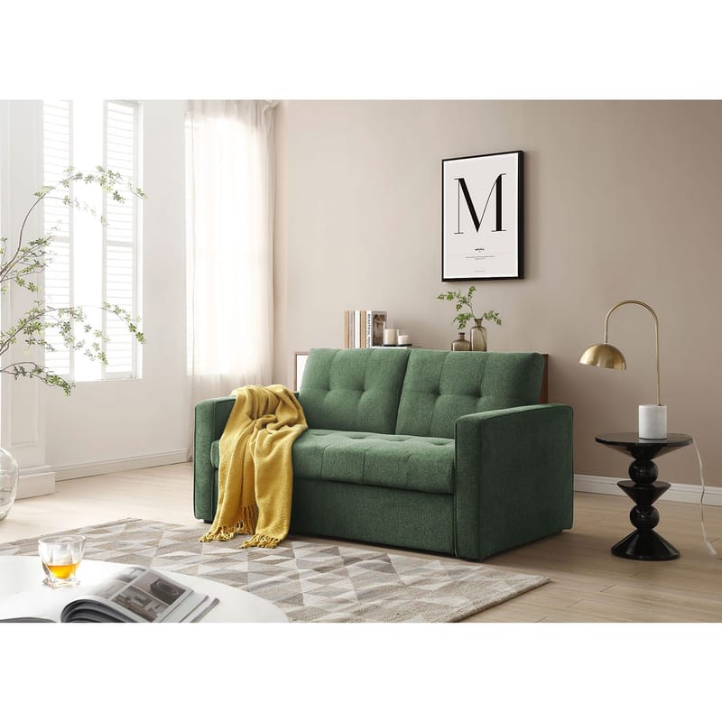 Sovesofa HOME4YOU Jorge 2-personers Grøn - grøn - Møbler - Sofaer - Sovesofaer