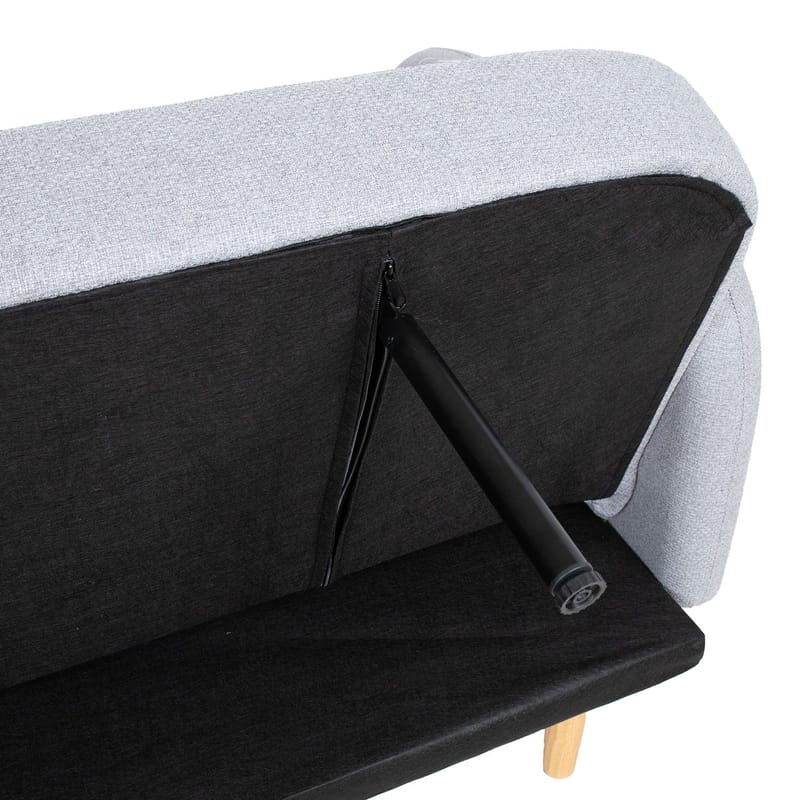 Sovesofa HOME4YOU Karin 208x80x80 cm Grå - grå - Møbler - Sofaer - Sovesofaer