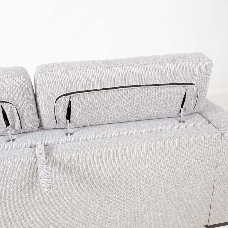 Sovesofa HOME4YOU Kingston 3-personers 198x96x76/94 cm Grå - grå - Møbler - Sofaer - Sovesofaer