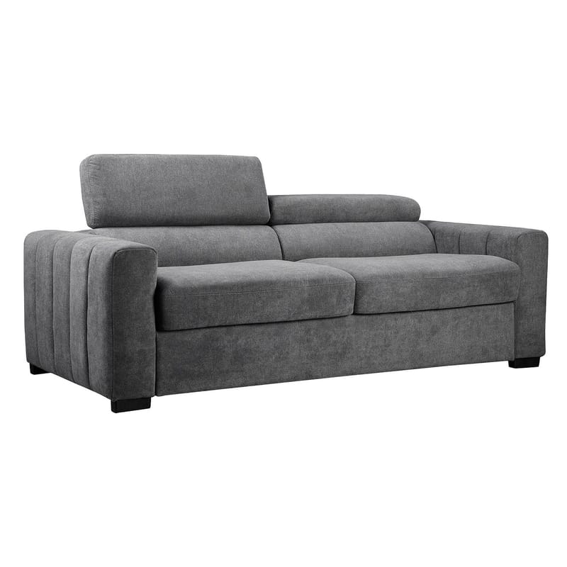 Sovesofa HOME4YOU Kingston 3-personers 198x96x76/94 cm Mørkegrå - mørkegrå - Møbler - Sofaer - Sovesofaer