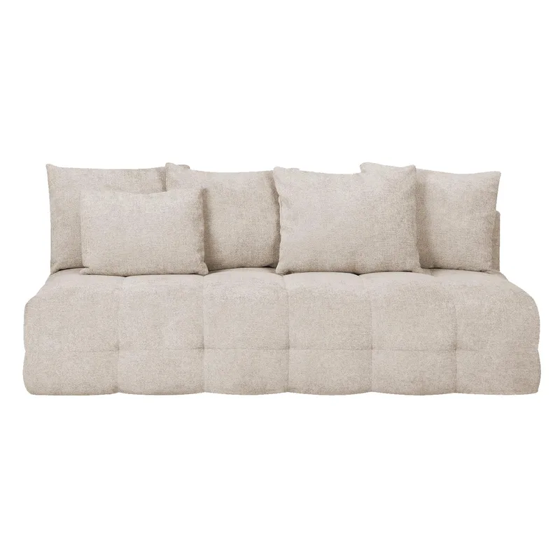 Sovesofa HOME4YOU Luise 3-personers beige - beige - Møbler - Sofaer - Sovesofaer