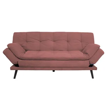 Sovesofa HOME4YOU Roxy 189x88x91 cm Pink - Pink - Møbler - Sofaer - Sovesofaer