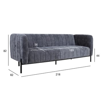 Sovesofa HOME4YOU Tamika 3-personers grå - Grå - Møbler - Sofaer - Sovesofaer