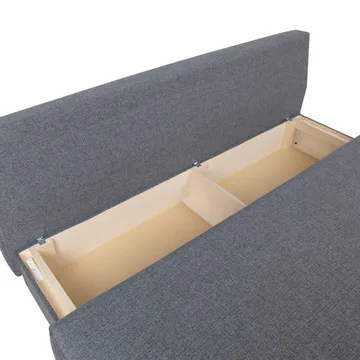 Sovesofa HOME4YOU Vella med opbevaringskasse Grå - Grå - Møbler - Sofaer - Sovesofaer