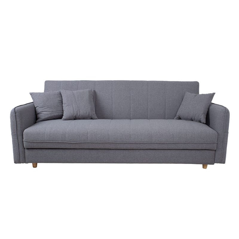 Sovesofa HOME4YOU Visby 200x88x93 cm Grå - grå - Møbler - Sofaer - Sovesofaer