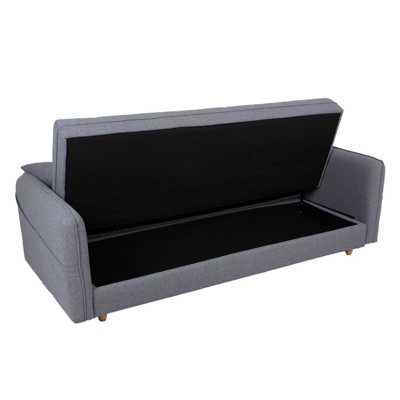 Sovesofa HOME4YOU Visby 200x88x93 cm Grå - grå - Møbler - Sofaer - Sovesofaer