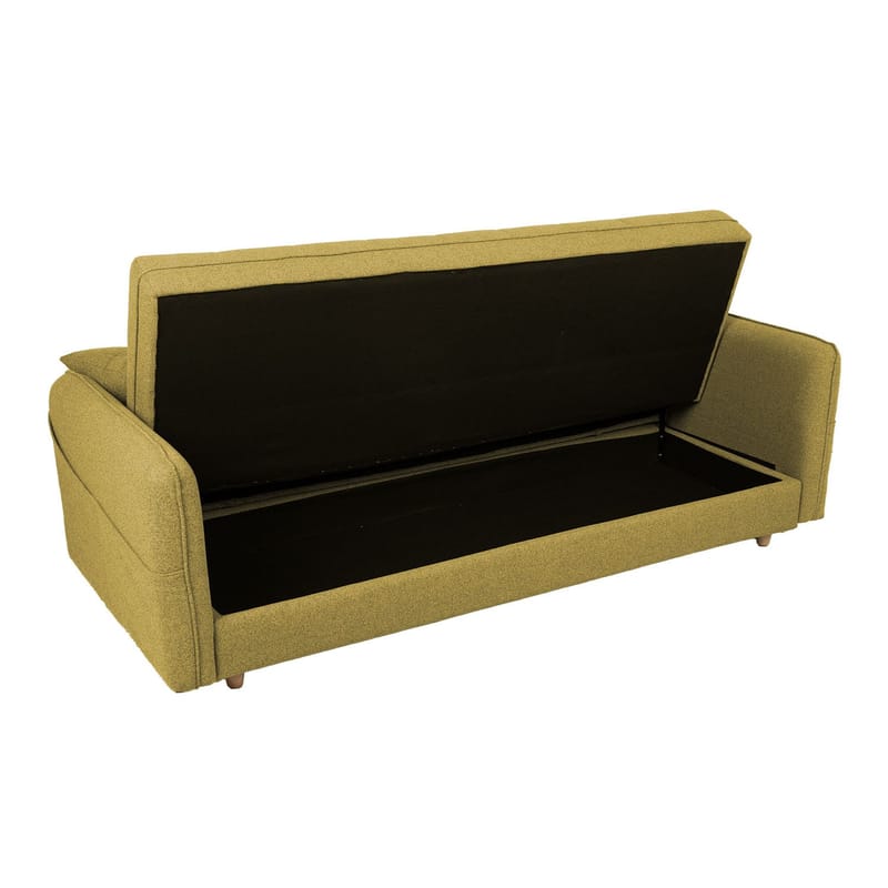 Sovesofa HOME4YOU Visby 200x88x93 cm Gul - gul - Møbler - Sofaer - Sovesofaer