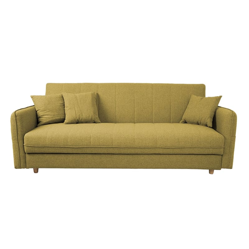 Sovesofa HOME4YOU Visby 200x88x93 cm Gul - gul - Møbler - Sofaer - Sovesofaer