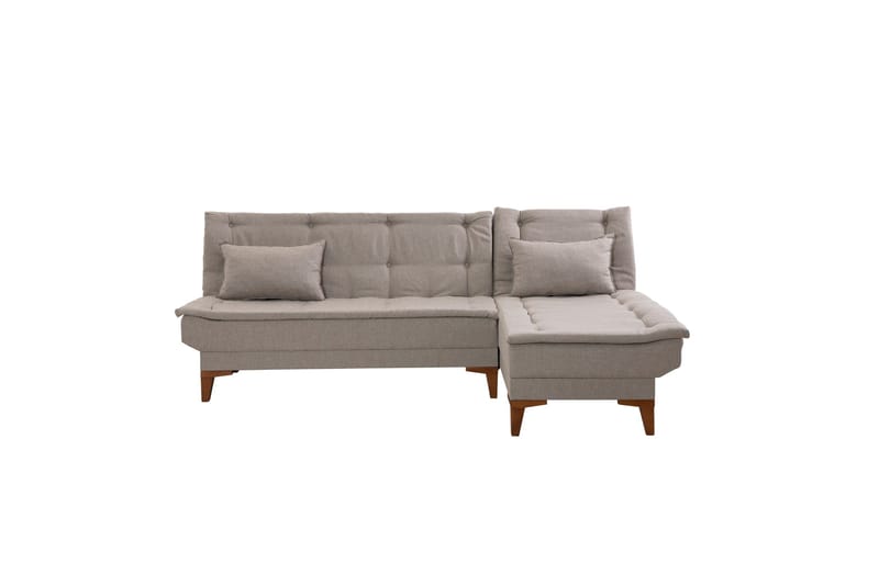 Hunterville 4-personers Venstrevendt L-formet Sovesofa 107x225 cm i Stof - Beige - Møbler - Sofaer - Sovesofaer