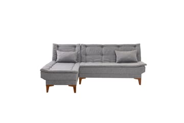 Hunterville 4-personers Venstrevendt L-formet Sovesofa 107x225 cm i Stof - Grå - Møbler - Sofaer - Sovesofaer