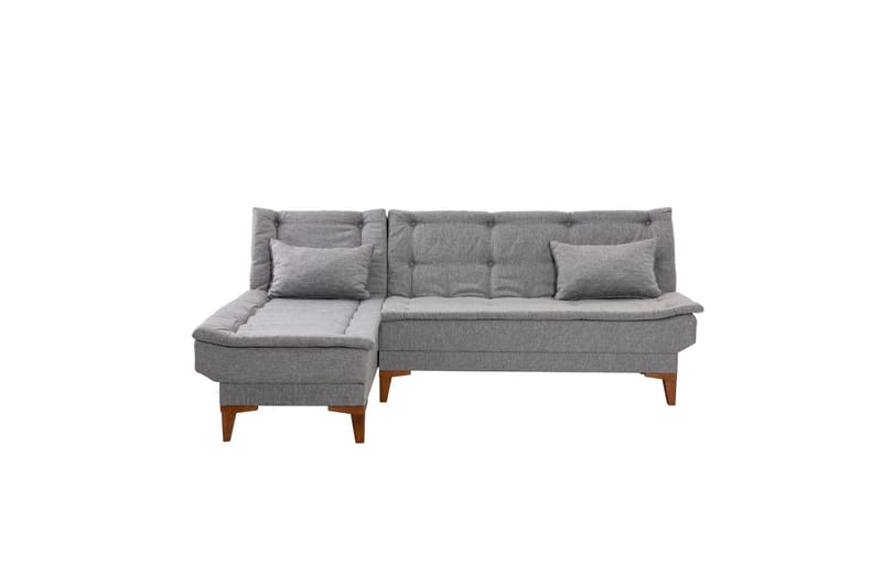 Hunterville 4-personers Venstrevendt L-formet Sovesofa 107x225 cm i Stof - Grå - Møbler - Sofaer - Sovesofaer