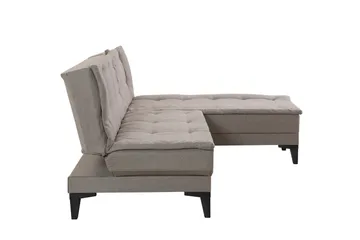 Hunterville 4-personers Højre L-formet Sovesofa 107x225 cm i Stof - Beige - Møbler - Sofaer - Sovesofaer