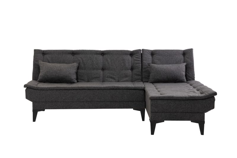Hunterville 4-personers L-formet Sovesofa 107x225 cm i Stof - Grå - Møbler - Sofaer - Sovesofaer