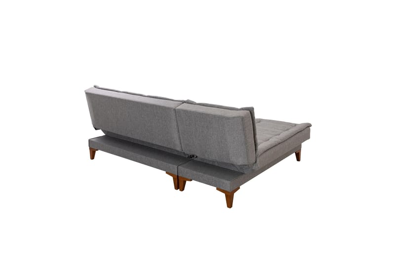 Hunterville 4-personers Venstrevendt L-formet Sovesofa 107x225 cm i Stof - Grå - Møbler - Sofaer - Sovesofaer